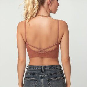 A256-D • Seamless Dark Mauve Crossback Bralette